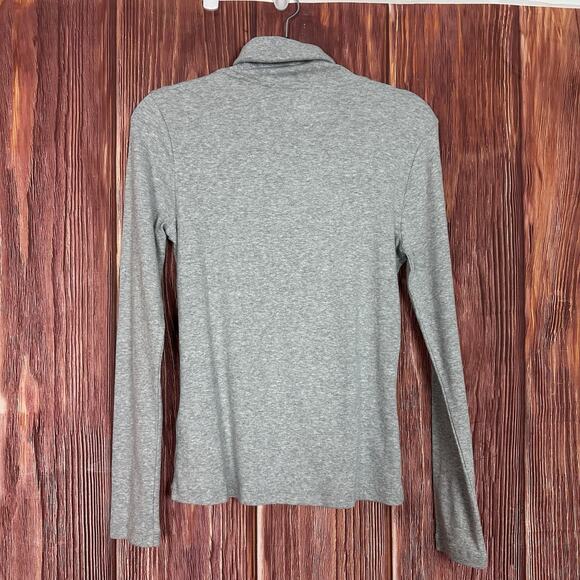 Vineyard Vines Rib Turtleneck Light Grey Heather Size Medium M Modal Cotton - Picture 6 of 6
